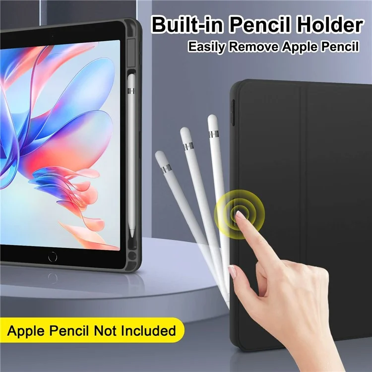 UP-1029 For iPad 10.2 (2021) /  (2019) / (2020) / Air 10.5 inch (2019) / Pro 10.5-inch (2017) Backlit Bluetooth-compatible Keyboard+PU Tablet Case