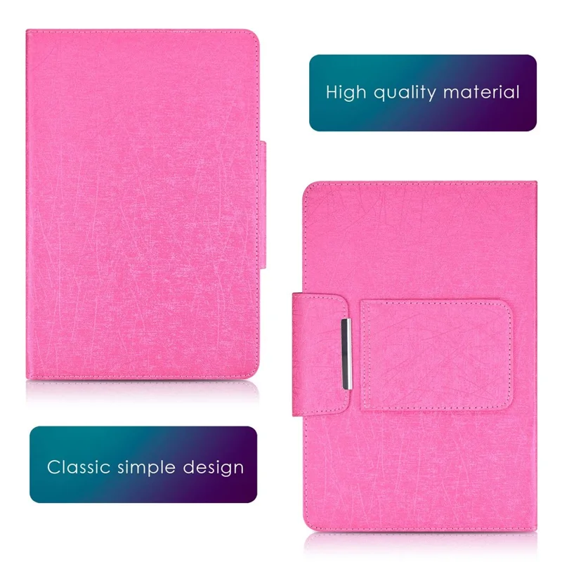 TY-3302 Universal Bluetooth-compatible Keyboards Leather Case Stand for 9 -10.9 inch Tablet - Pink