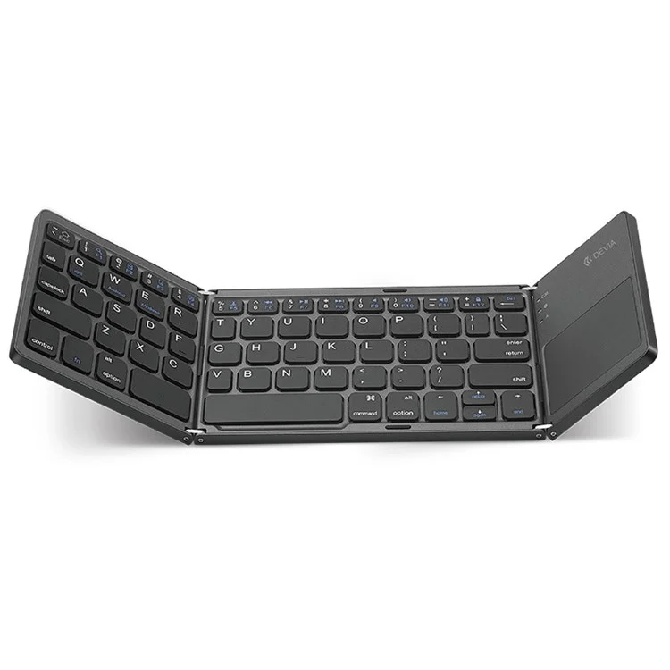 Clavier sans fil pliable DEVIA Lingo Series avec pavé tactile, clavier Bluetooth portable et fin pour tablettes, téléphones portables, PC