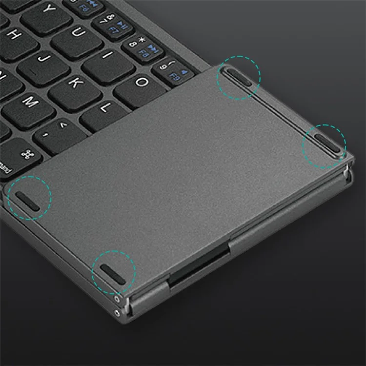 Clavier sans fil pliable DEVIA Lingo Series avec pavé tactile, clavier Bluetooth portable et fin pour tablettes, téléphones portables, PC