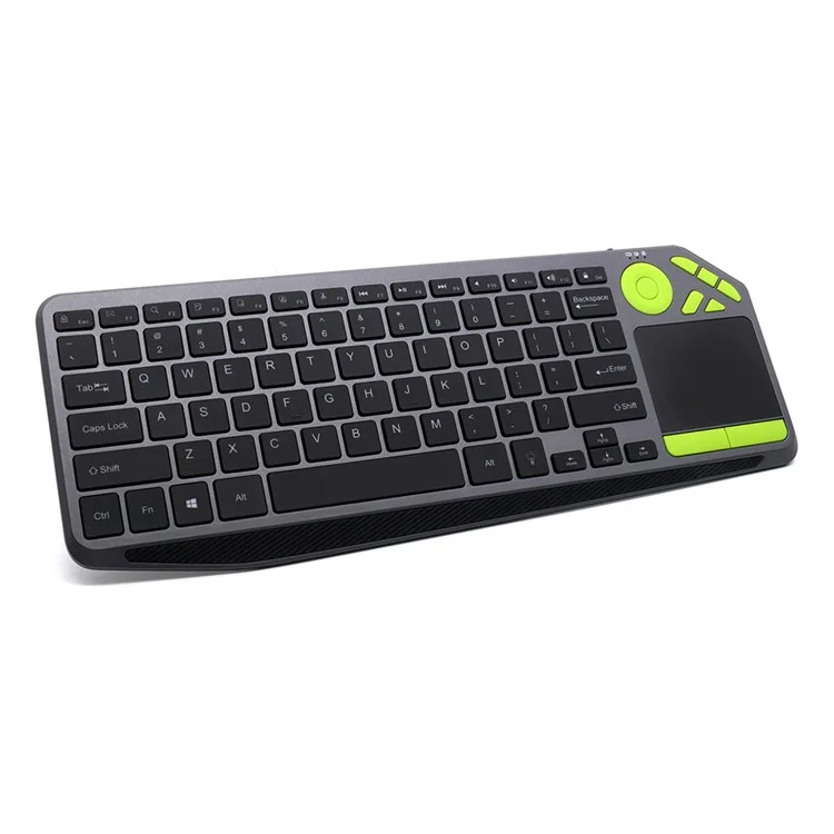 BK9801T Dual-Mode Keyboard Bluetooth-compatible 2.4G Wireless Keyboard with Touchpad for Computer, Tablet - Green