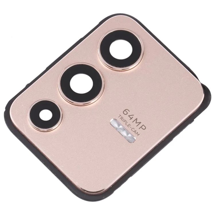 Pour vivo V23 5G OEM Couvercle du support d'objectif de caméra arrière avec pièce de remplacement en verre (sans logo) - Or