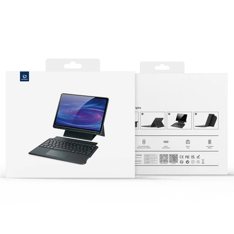 DUX DUCIS For Samsung Galaxy Tab S8+ / S7+ / S7 FE Stand Leather Tablet Case with Magnetic Detachable Keyboard