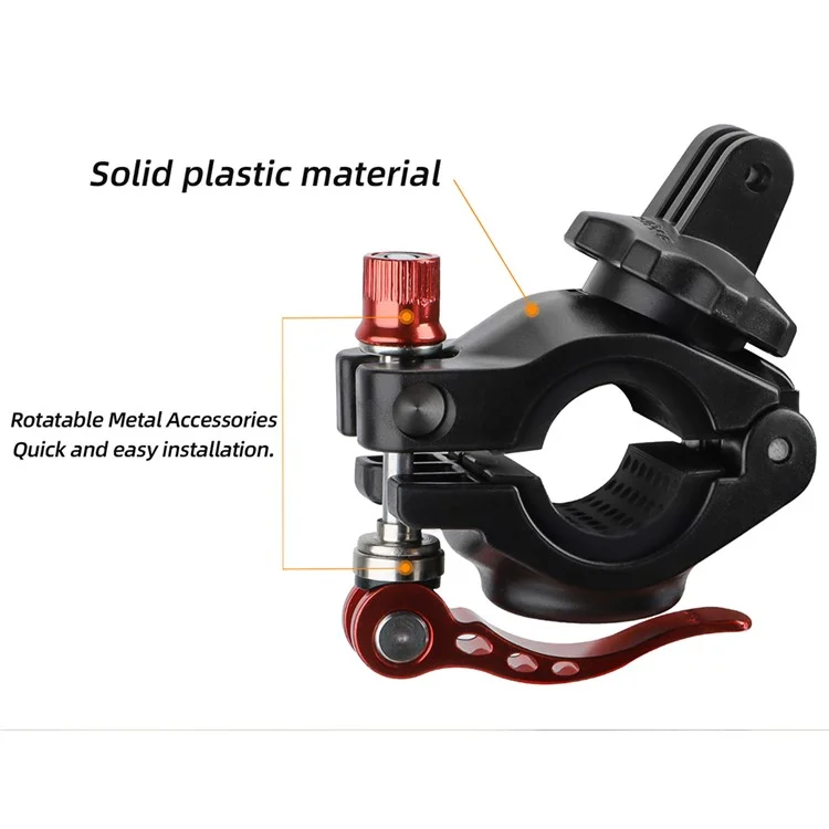 SUNNYLIFE ZJ758 DJI Action 4 / GoPro 12 Supporto per bicicletta con rotazione a 360 gradi