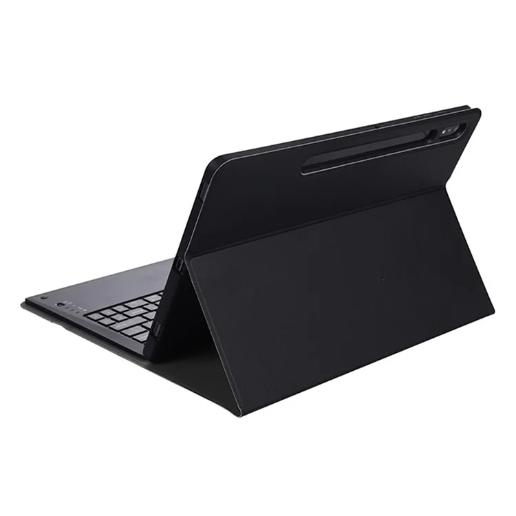 A810B For Samsung Galaxy Tab S9 FE+ 12.4" X610 / X616 Detachable Bluetooth Keyboard Case Pencil Slot Tablet Case - Black