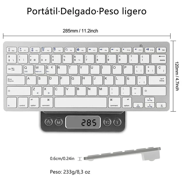 Clavier sans fil universel Bluetooth X5 (SP) Spanish pour smartphone / tablette