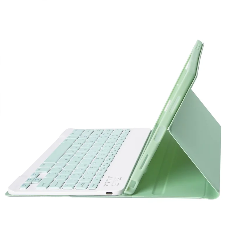 A07B For iPad 9.7-inch (2017) / (2018) / iPad Pro 9.7 inch (2016) / Air 2 / Air (2013) Bluetooth-compatible Keyboard Case with Pen Slot - Light Green