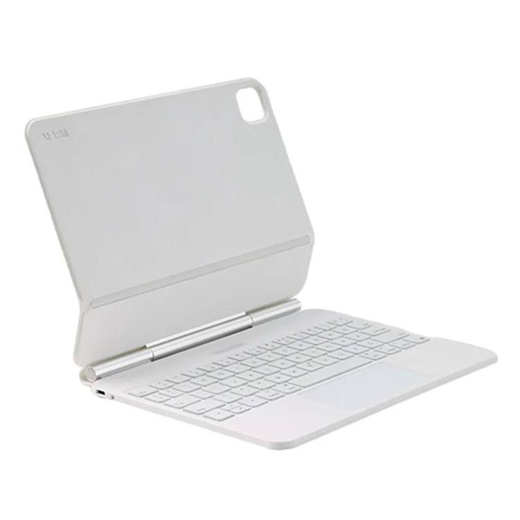 COOSTART Für iPad Pro 11-Zoll (2018) / (2020) / (2021) / (2022) / iPad Air (2020) / (2022) Photovoltaik-Neue-Energie-Bluetooth-Tastatur-Ständer-Hülle - Weiß