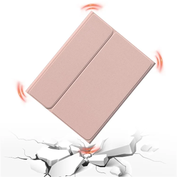 For iPad 10.2 (2021) / (2019) / (2020) / iPad Pro 10.5-inch (2017) / Air 10.5 inch (2019) Backlit Bluetooth-compatible Keyboard Tablet Case - Rose Gold
