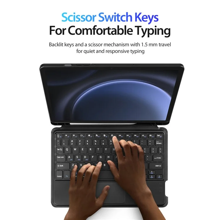 DUX DUCIS For Samsung Galaxy Tab S10 FE / S9 FE (SM-X510 / SM-X516B) / S9 Stand Cover with Detachable Bluetooth-Compatible Keyboard