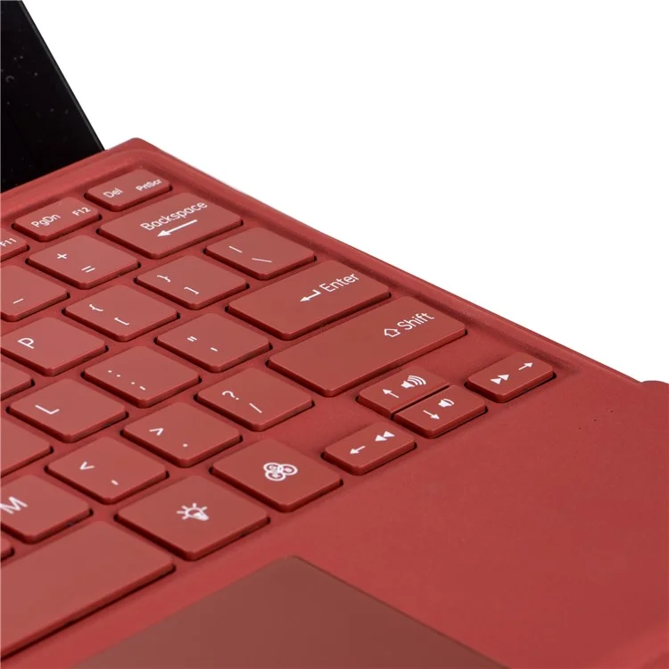 1089D-C For Microsoft Surface Pro 3 / 4 / 5 / 6 / 7 / 7+ Magnetic Absorption Backlit Bluetooth-compatible Tablet Keyboard - Red