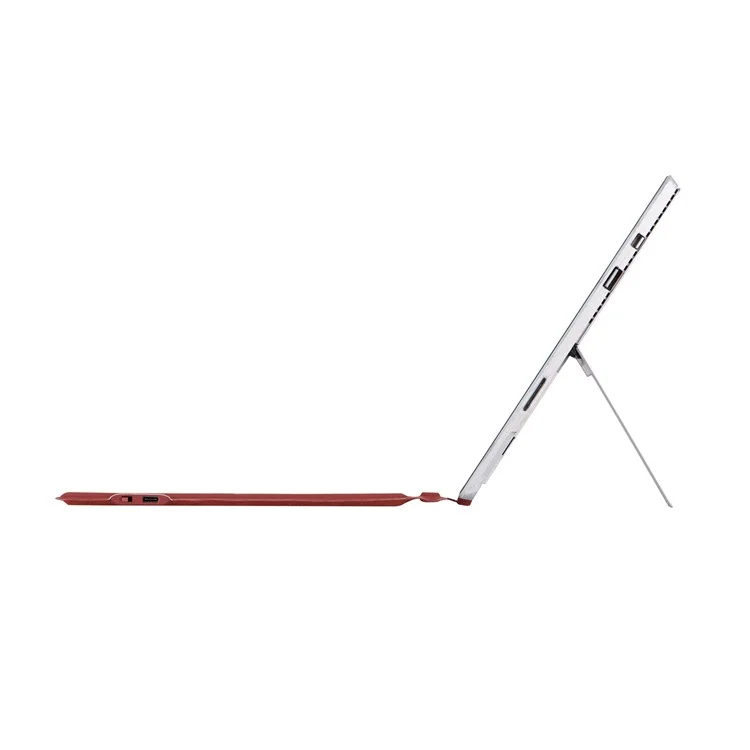 1089D-C For Microsoft Surface Pro 3 / 4 / 5 / 6 / 7 / 7+ Magnetic Absorption Backlit Bluetooth-compatible Tablet Keyboard - Red