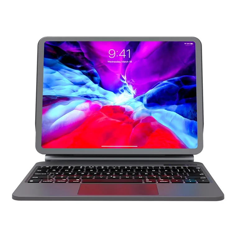 BENWIS ID-MKB для iPad 10.9 (2022) Магнитная подвесная клавиатура Кожаная подставка для планшета - Черный