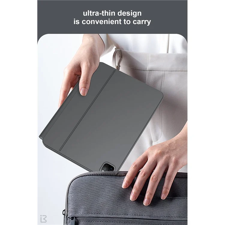 BENWIS ID-MKB для iPad 10.9 (2022) Магнитная подвесная клавиатура Кожаная подставка для планшета - Черный