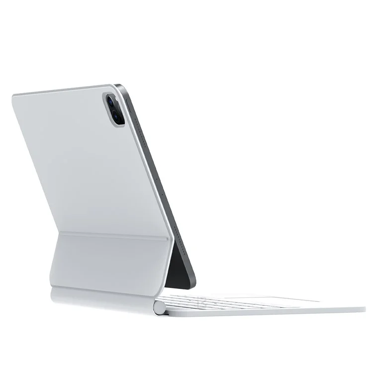 BENWIS ID-MKB для iPad Pro 12.9 (2022) / (2021) / (2020) / (2018) Магнитная подвесная кожаная подставка для планшета Bluetooth-клавиатура - белая
