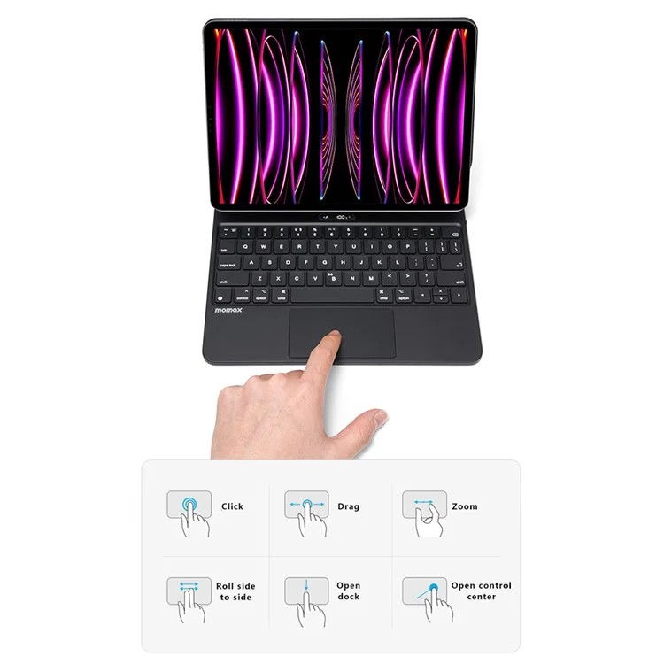 MOMAX MAG LINK Teclado magnético inalámbrico para iPad Pro 12.9 Series Tablet Keyboard Case