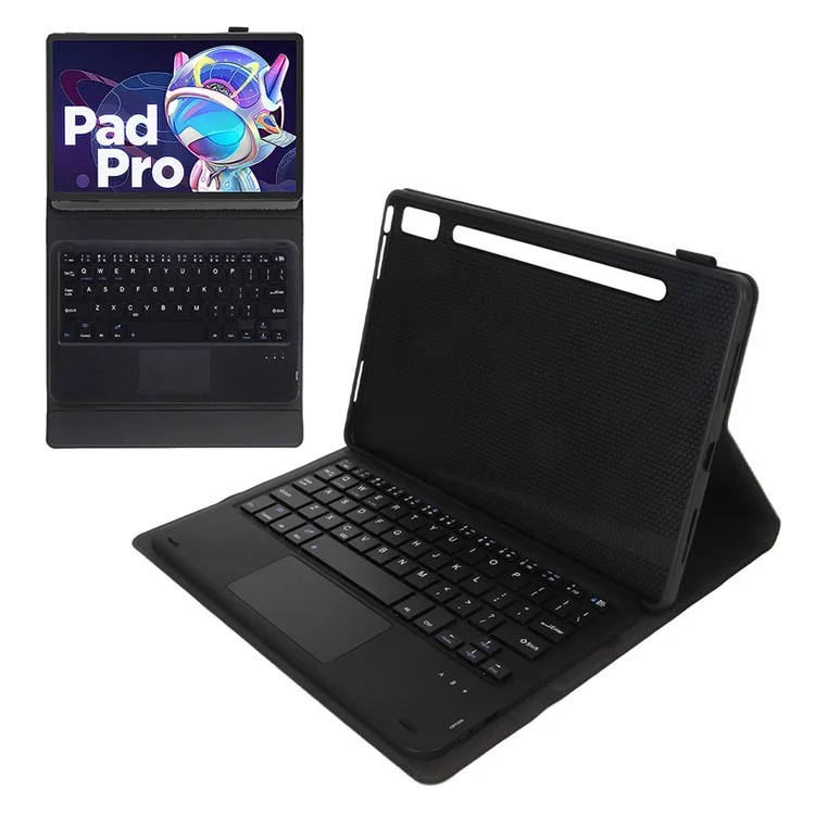 LX-P11 For Lenovo Tab P11 Pro Gen 2 11.2" (2022) Tablet Cover Touchpad Bluetooth-compatible Keyboard Leather Case - Black