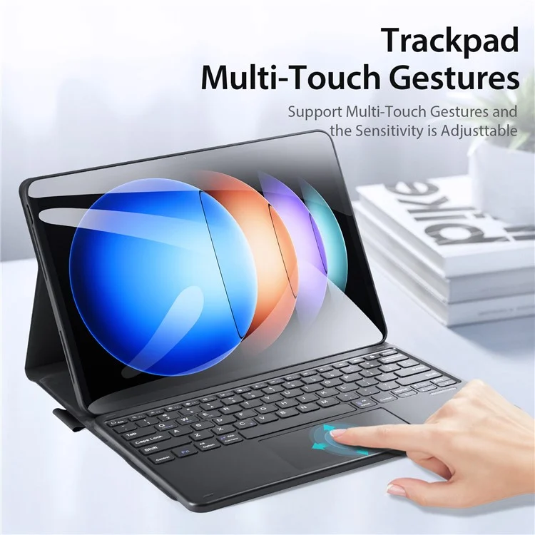 DUX DUCIS Für Xiaomi Pad 6S Pro 12.4 Bluetooth-Tastatur mit PU-Leder-Tablet-Hülle