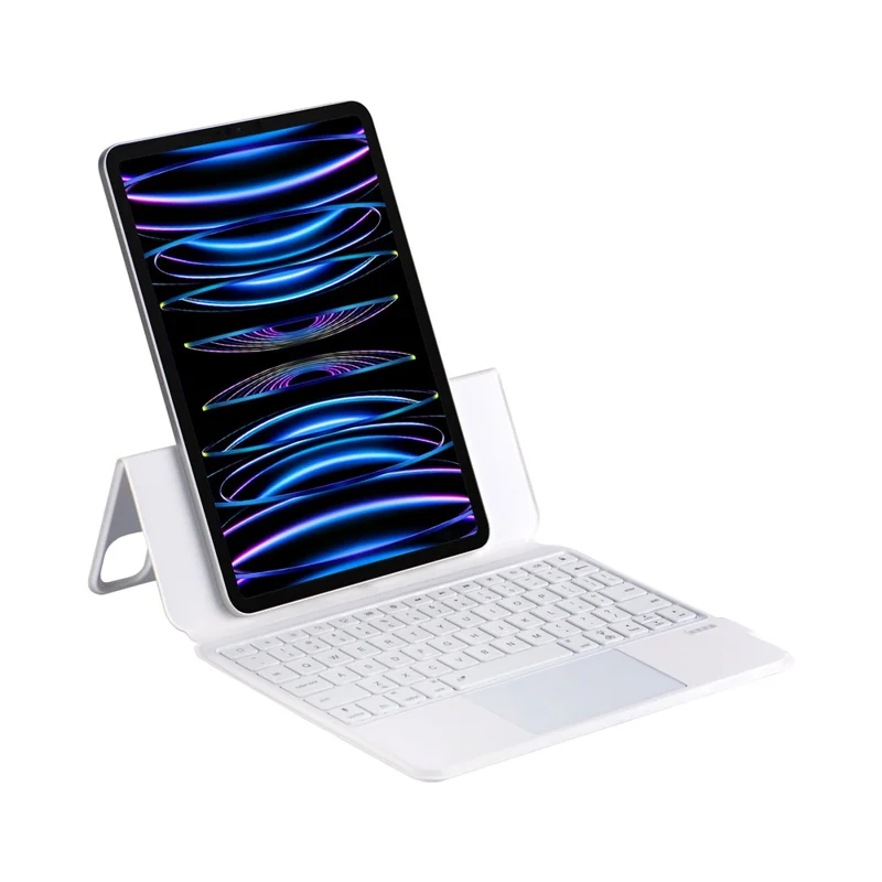 5206D-3A For iPad (2025) / 10.9 (2022) Super Thin Bluetooth-Compatible Keyboard Tablet Protective Case - White