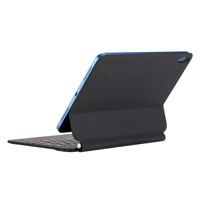 X8 For iPad (2025) / 10.9 (2022) Magnetic Leather Tablet Case Bluetooth-Compatible Keyboard with Touchpad - Black