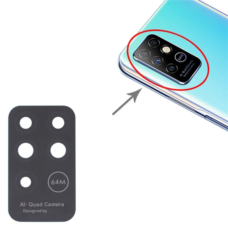 Per Infinix Note 8 X692 Sostituzione del coperchio dell'obiettivo della fotocamera posteriore (senza logo)