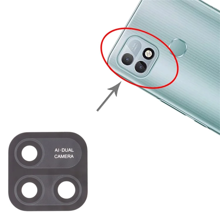 Para Infinix Hot 10i / Smart 5 Pro X659B / PR652B / X658E / PR652C Peça de Substituição da Capa da Lente da Câmera Traseira (Sem Logotipo)