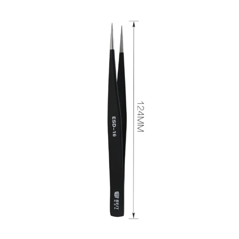 BEST ESD Series Precision Anti-static Stainless Steel Tweezers - ESD-16