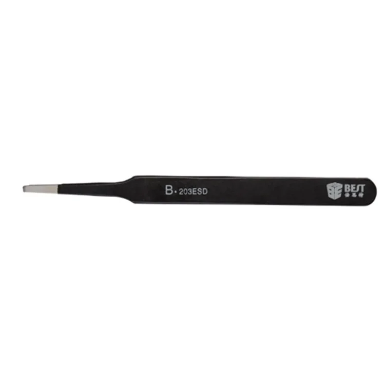 BEST BST-203ESD Mobile Repair Precision Anti-static Stainless Steel Tweezers