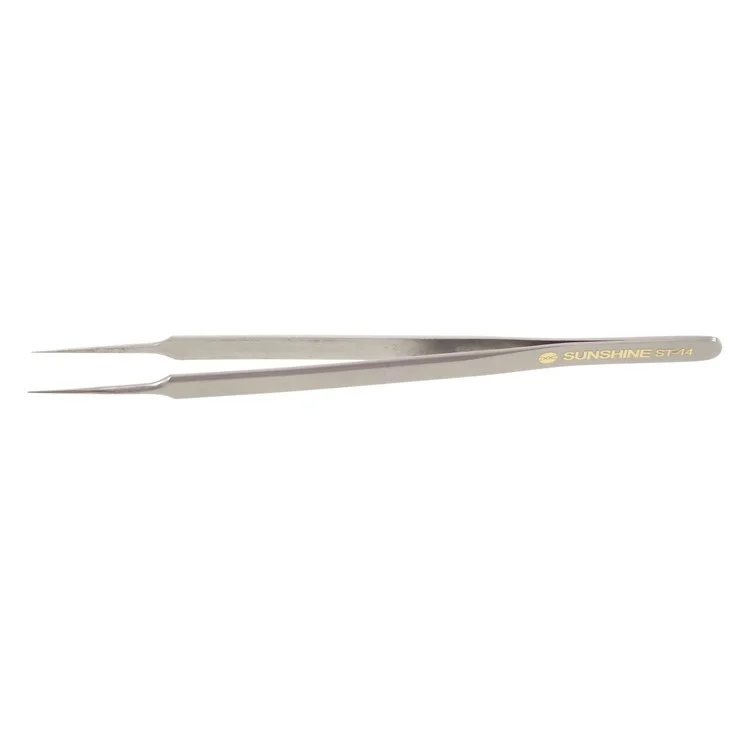 SUNSHINE ST-14 High Strength Metal Long Pointed Tip Tweezers