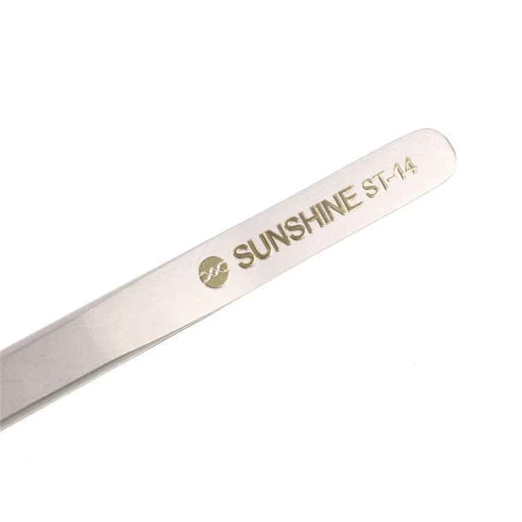 SUNSHINE ST-14 High Strength Metal Long Pointed Tip Tweezers