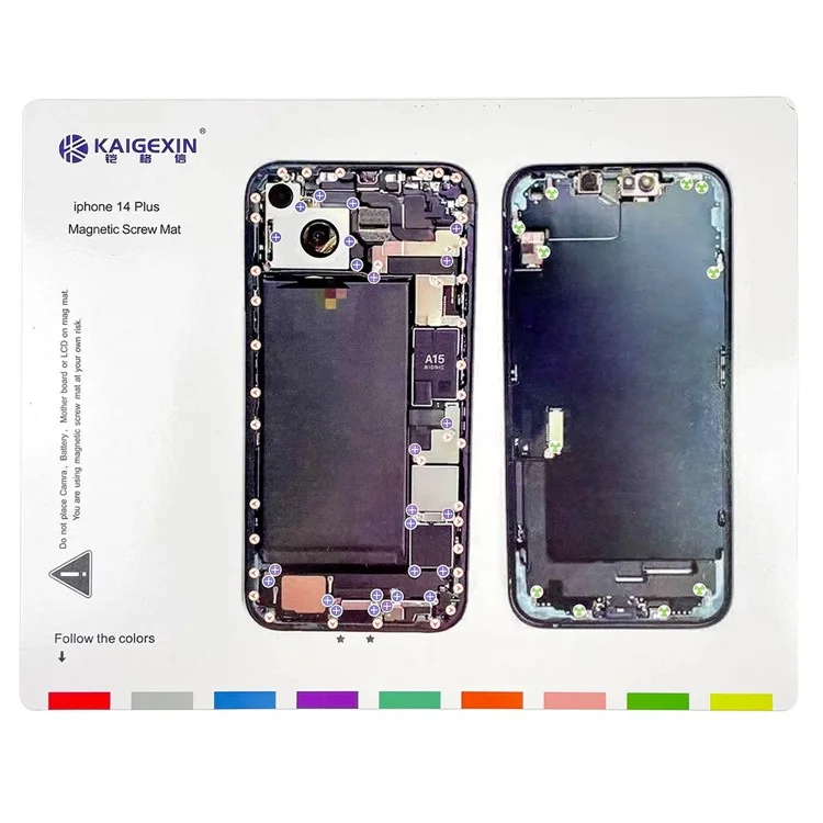 Tapis magnétique pour vis pour iPhone 14 Plus Work Pad Outil de réparation de téléphone Mat