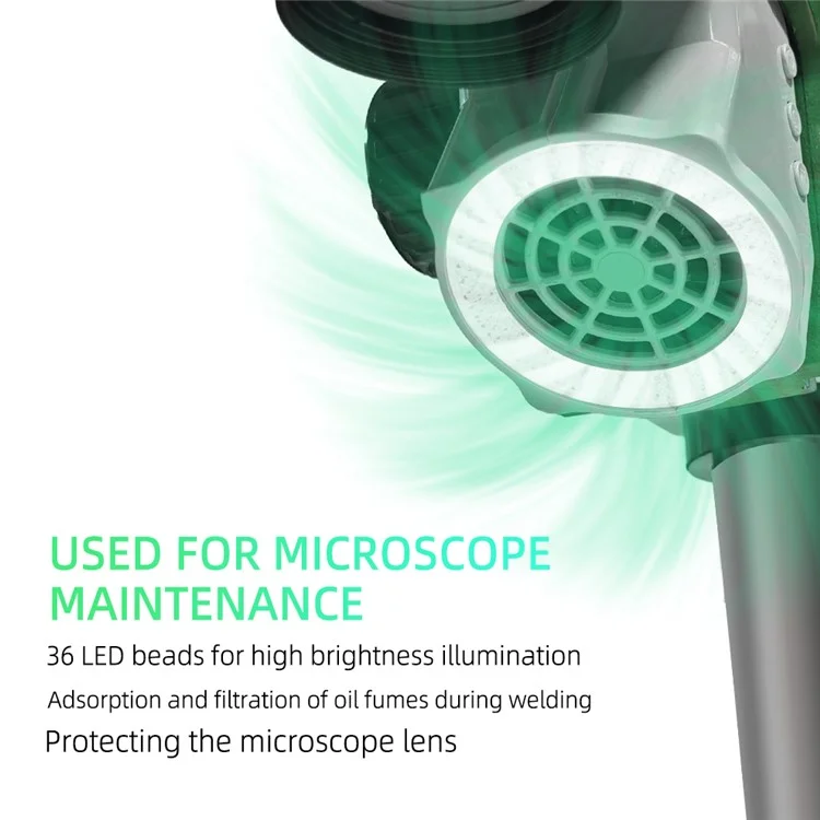 BEST BST-X110 Microscope LED Lighting Smoker Repair Work Exhaust Fan