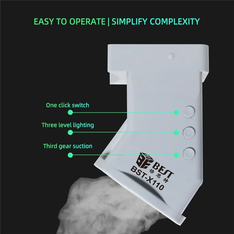 BEST BST-X110 Microscope LED Lighting Smoker Repair Work Exhaust Fan