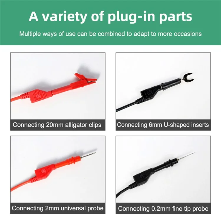 BEST BST-080-JP Assembled Test Leads with Stackable Banana Plugs