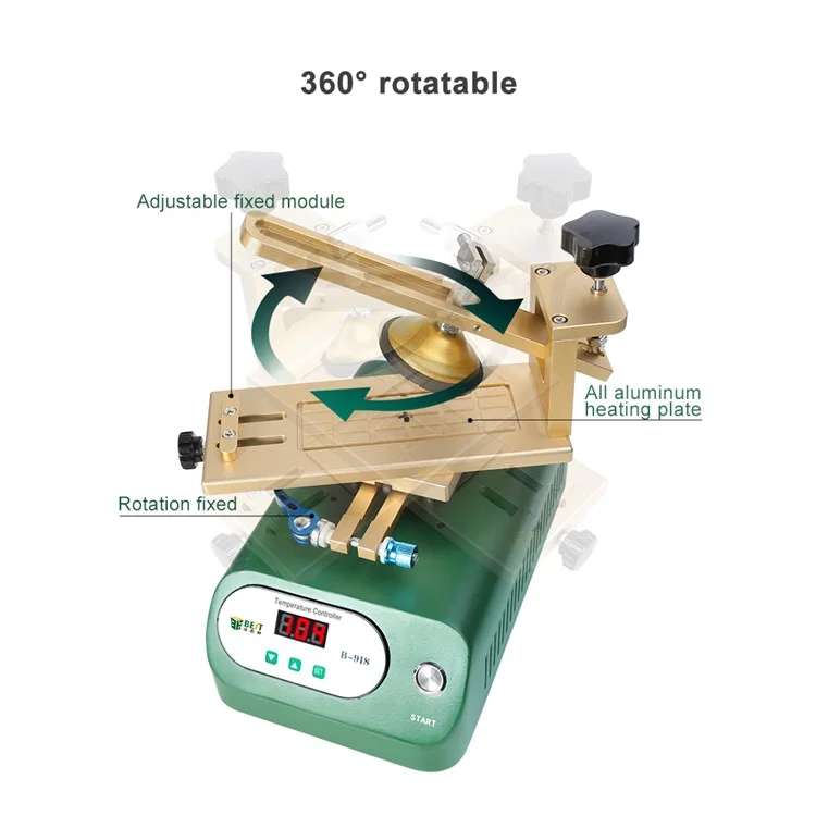 BEST B-918A Rotary Phone Screen Vacuum Separator 220V - EU Plug