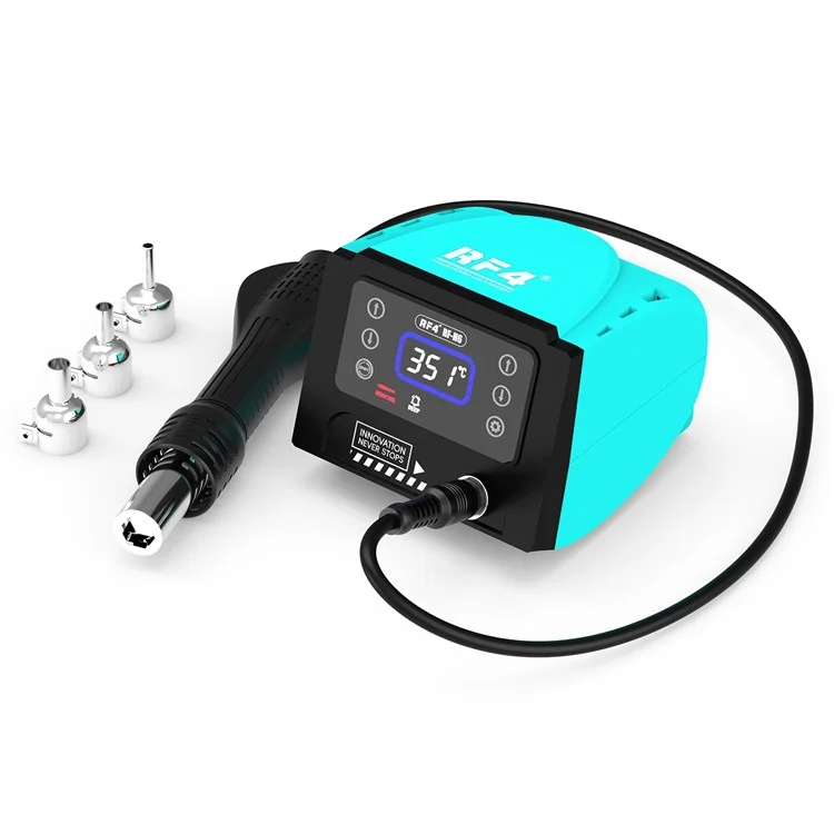 RF4 RF-H6 600W Hot Air Rework Station 220V Digital Display Heat Gun for Electronics Repairing, EU Plug