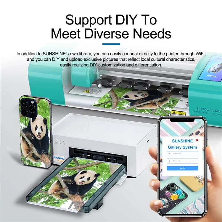 SUNSHINE C1 Mini Mobile Phone DIY Color Film Printer WiFi Direct Connection for Film Cutting Machine - Spina UE