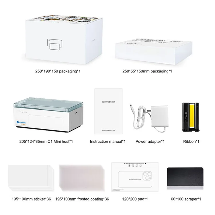 SUNSHINE C1 Mini Mobile Phone DIY Color Film Printer WiFi Direct Connection for Film Cutting Machine - Spina UE