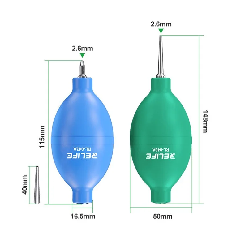 RELIFE RL-043A Polvere Pulitore Soffiatore D'Aria a Sfera 2-in-1 per la Pulizia di Telefoni - Verde