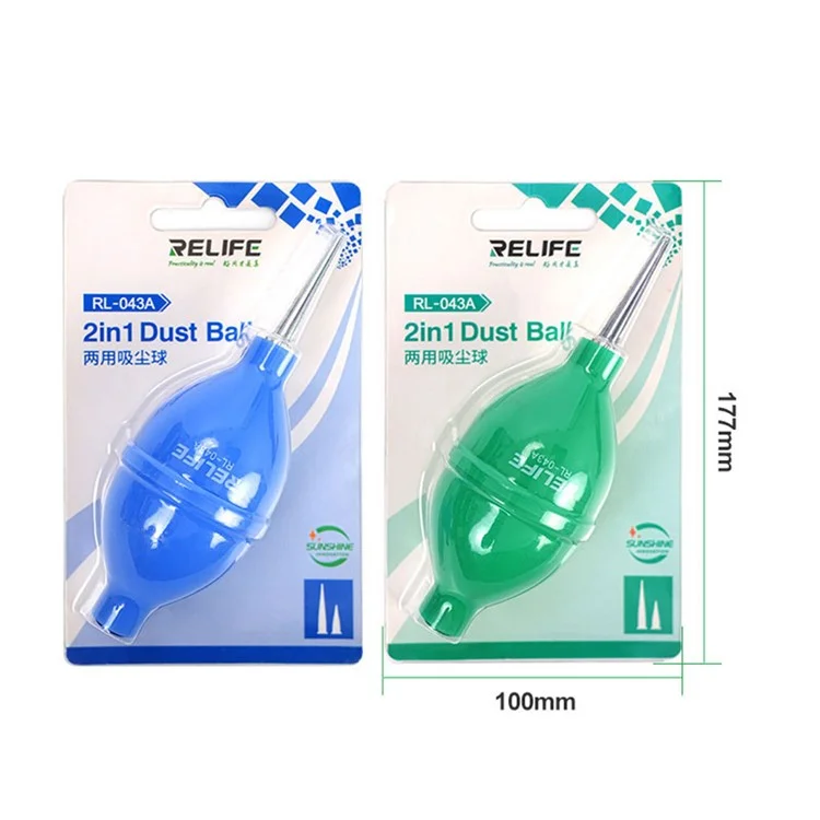 RELIFE RL-043A Polvere Pulitore Soffiatore D'Aria a Sfera 2-in-1 per la Pulizia di Telefoni - Verde