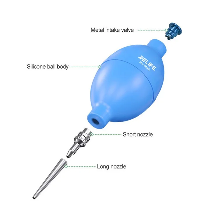 RELIFE RL-043A Polvere Pulitore Soffiatore D'Aria a Sfera 2-in-1 per la Pulizia di Telefoni - Verde