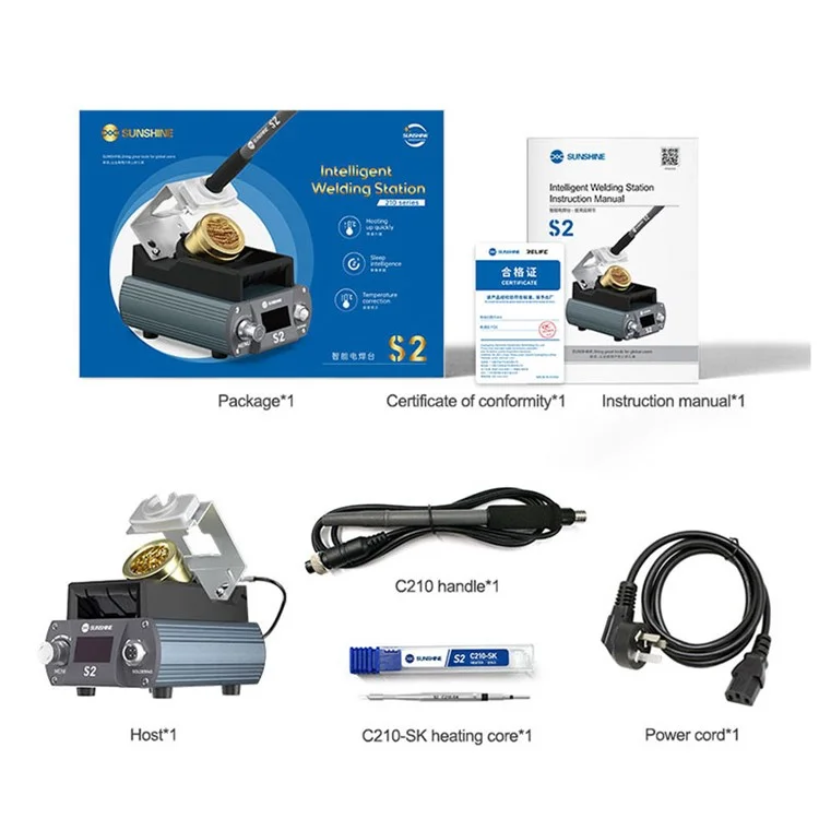 Sunshine S2 Точная Паяльная Станция Digital Display Spering Station Для C210 - us Plug