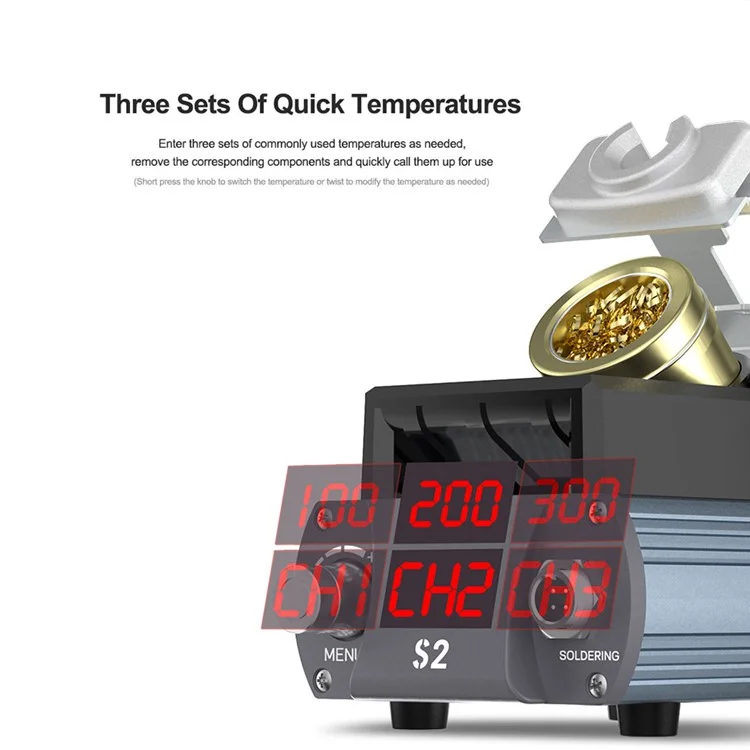 Sunshine S2 Точная Паяльная Станция Digital Display Spering Station Для C210 - us Plug