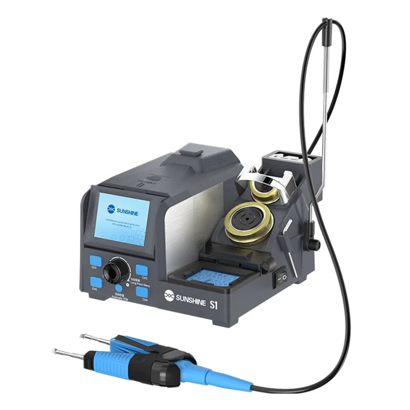 SUNSHINE S1 Intelligent Precision Soldering Station Smart Sleep Color Screen Display Soldering Station - US Plug