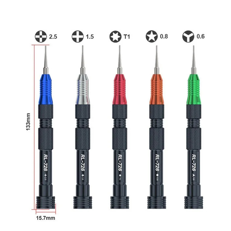 RELIFE RL-726A 3D Drehmoment-Schraubendrehersatz Extra Hartes S2-Stahl-Bit Elektronisches Demontage-Werkzeug