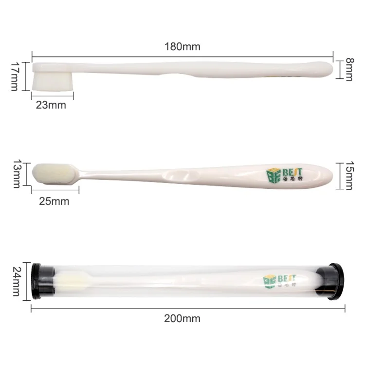 BEST BST-82 Soft Bristle Cleaning Brush, Ergonomic Handle, Portable for PCB, CPU, Phone Cleaning