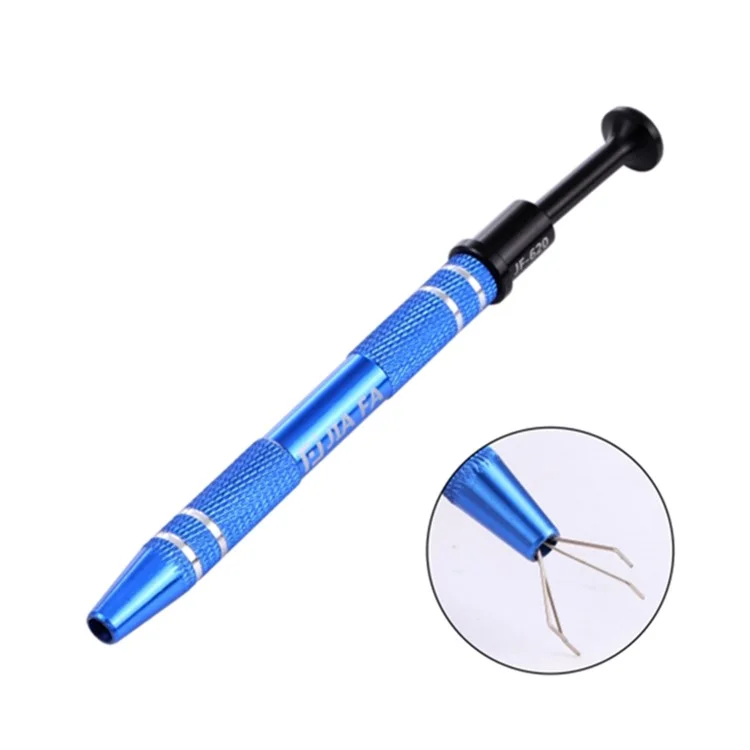 JIAFA JF-620 IC Chip Grabber, Précision Alliage d'Acier 4-Griffe Préhenseur pour la Manipulation des Puces et des Composants - Bleu
