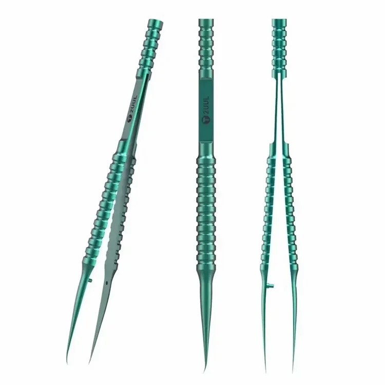 2UUL Ti01 Titanium Alloy Ultraprecise Tweezer for Precise Phone Board Repair, Blackish Green - Sharp End