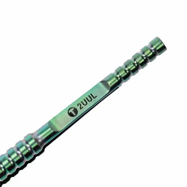 2UUL Ti01 Titanium Alloy Ultraprecise Tweezer for Precise Phone Board Repair, Blackish Green - Sharp End