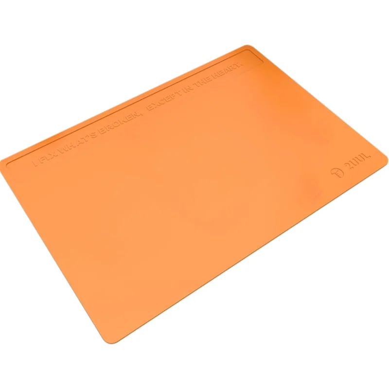 2UUL 40x28x0,3 cm di Calore Che Resiste al Cuscinetto di Silicone Con Rivestimento Antipolvere - Arancia